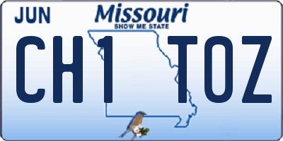 MO license plate CH1T0Z