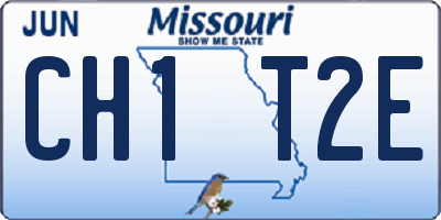 MO license plate CH1T2E
