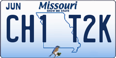 MO license plate CH1T2K
