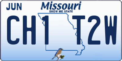 MO license plate CH1T2W