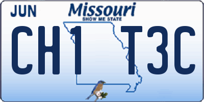 MO license plate CH1T3C