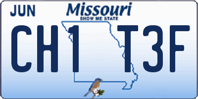 MO license plate CH1T3F