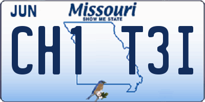MO license plate CH1T3I