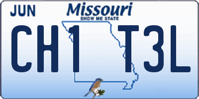 MO license plate CH1T3L