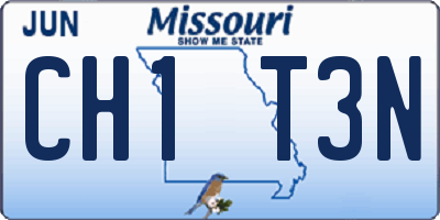 MO license plate CH1T3N