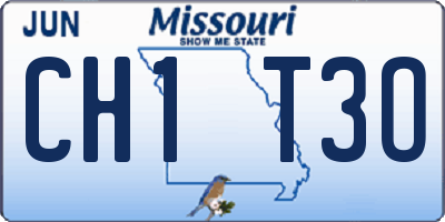 MO license plate CH1T3O