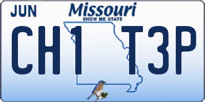 MO license plate CH1T3P