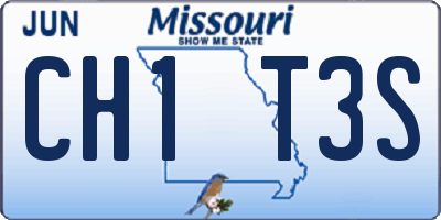 MO license plate CH1T3S