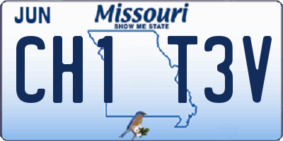 MO license plate CH1T3V