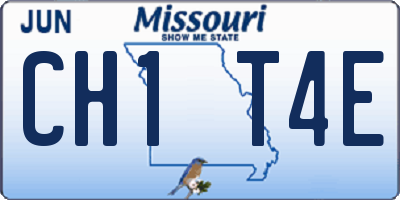 MO license plate CH1T4E