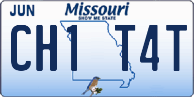 MO license plate CH1T4T