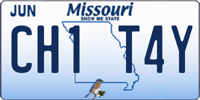 MO license plate CH1T4Y