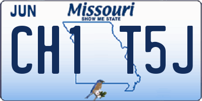 MO license plate CH1T5J