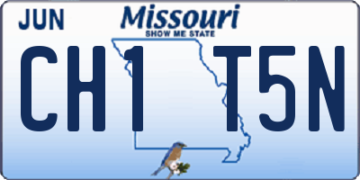 MO license plate CH1T5N