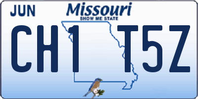 MO license plate CH1T5Z