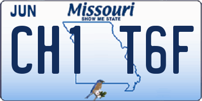 MO license plate CH1T6F