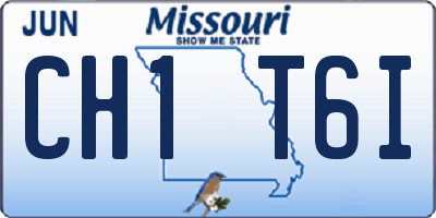 MO license plate CH1T6I
