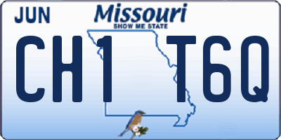 MO license plate CH1T6Q