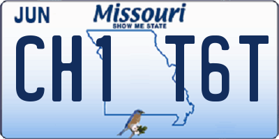 MO license plate CH1T6T