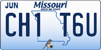 MO license plate CH1T6U