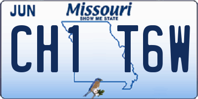MO license plate CH1T6W