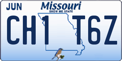 MO license plate CH1T6Z