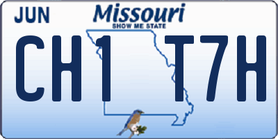 MO license plate CH1T7H