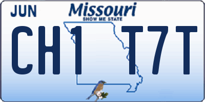 MO license plate CH1T7T