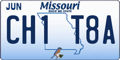 MO license plate CH1T8A