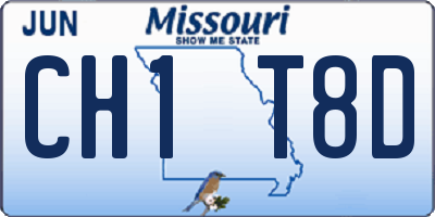 MO license plate CH1T8D