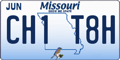MO license plate CH1T8H