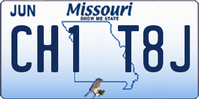 MO license plate CH1T8J