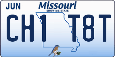 MO license plate CH1T8T