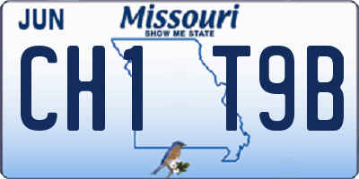 MO license plate CH1T9B