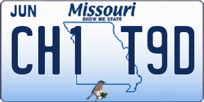 MO license plate CH1T9D
