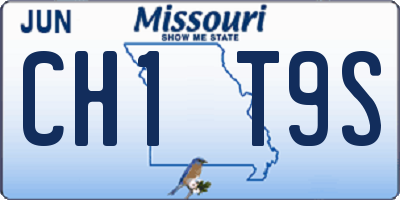 MO license plate CH1T9S