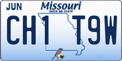 MO license plate CH1T9W