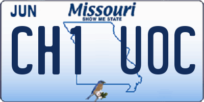 MO license plate CH1U0C