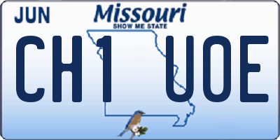 MO license plate CH1U0E