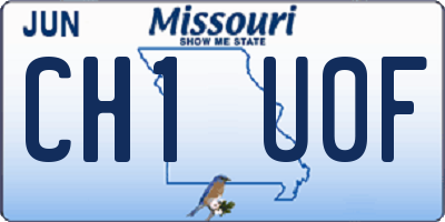 MO license plate CH1U0F