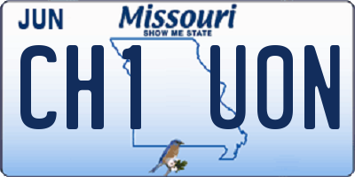MO license plate CH1U0N