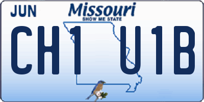 MO license plate CH1U1B