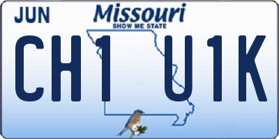 MO license plate CH1U1K