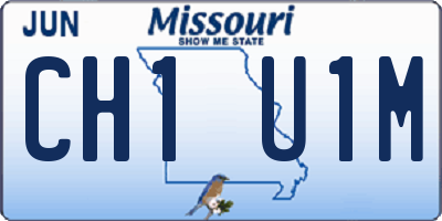 MO license plate CH1U1M