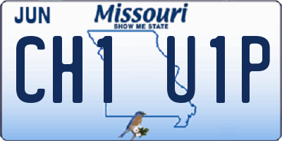 MO license plate CH1U1P