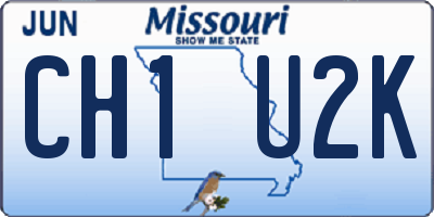 MO license plate CH1U2K
