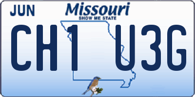 MO license plate CH1U3G