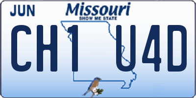 MO license plate CH1U4D