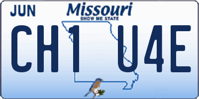 MO license plate CH1U4E