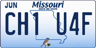 MO license plate CH1U4F